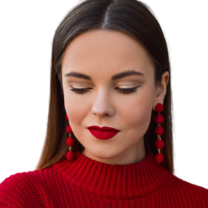 matte liquid lipstick in red shade - Lipstick name - Elle