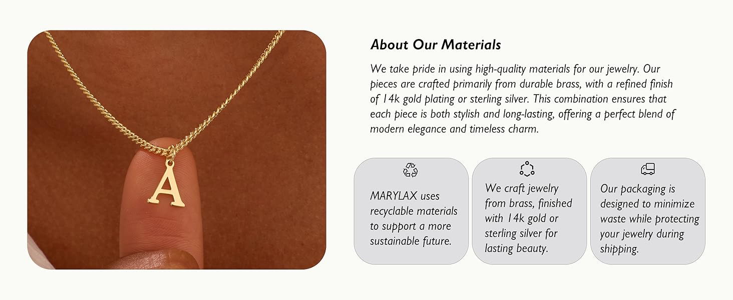 gold letter necklaces for girls