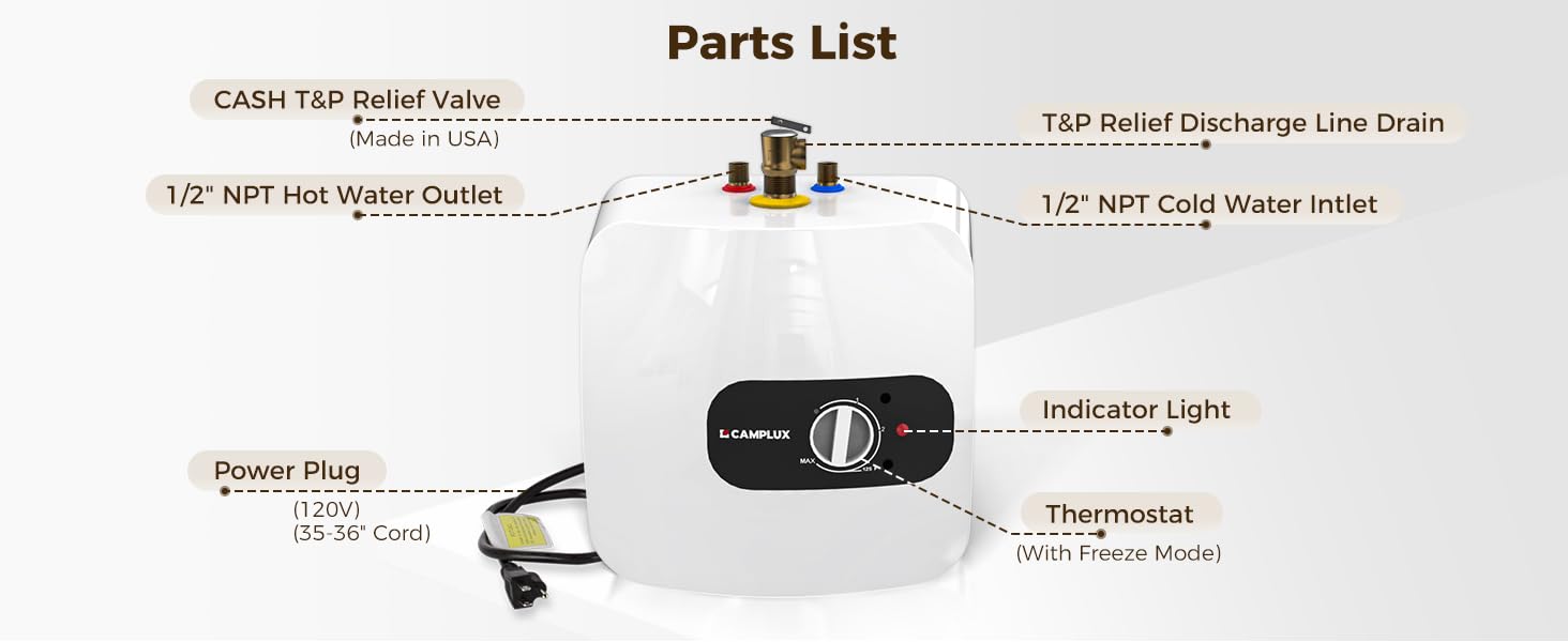 compact mini tank water heater