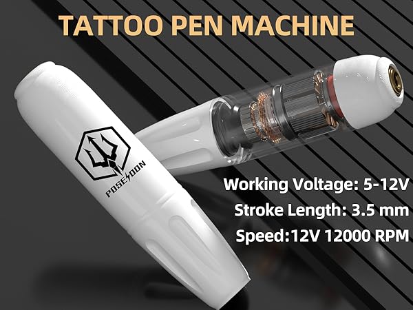 Amazon.com: POSEIDON Wireless Rotary Tattoo Machine Kit with