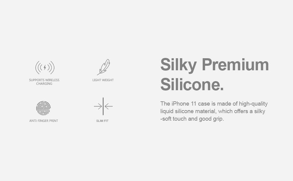 SURPHY Liquid Silicone Case Compatible with iPhone 11 Case, Soft Rubber