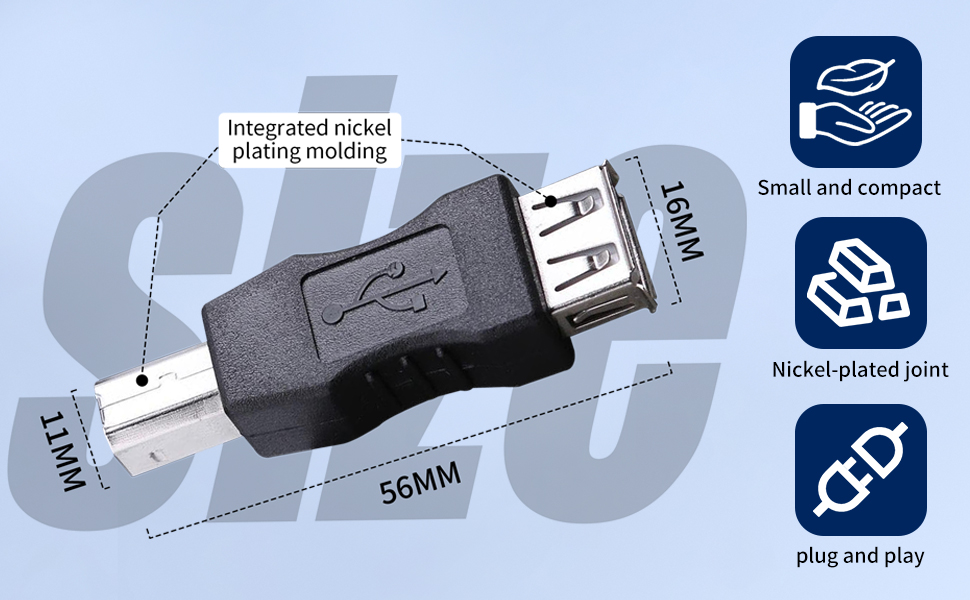 USB to B Printer Adapter