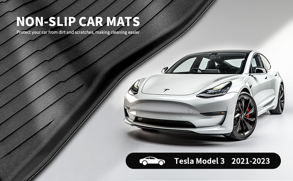 Cotogni Floor Mats for Tesla Model 3 Front Real Row Floor