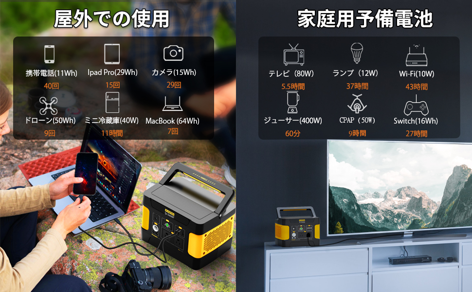 ポータブル電源-515Wh/160938mAhリン酸鉄 オリーブドラブ Amazon.co.jp: Evopow ポータブル電源 リン酸鉄 大容量 515Wh