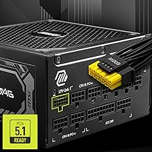 Amazon.co.jp: MSI MAG A1000GL PCIE5 80PLUS GOLD認証 ATX 3.1