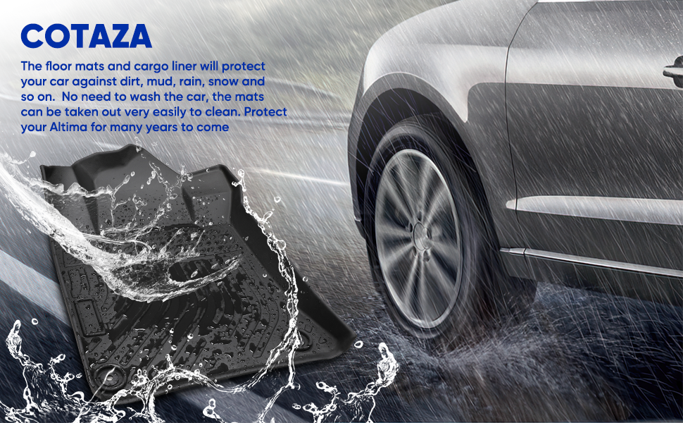 COTAZA for 20192024 Nissan Altima Floor Mats 4pcs Cargo