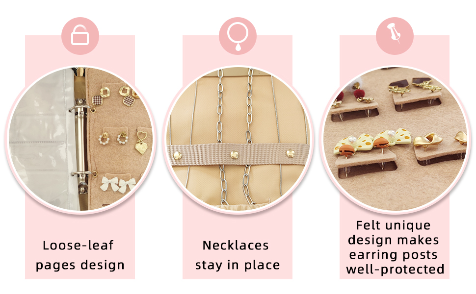 Nelonis Travel Jewelry Organizer Portable Jewelry Roll