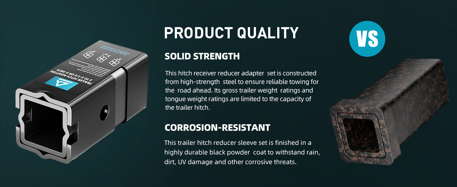 CROSSHIP Trailer Hitch Receiver Adapter Reducer Sleeves Set