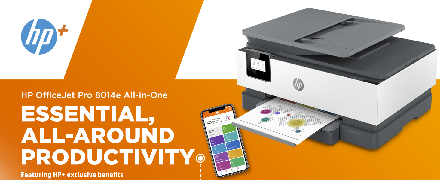 HP OfficeJet 8014e All in One colour printer with 9 months of Instant