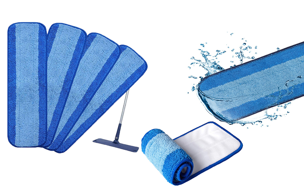 Lythor Microfiber Mop Pads Reusable Floor Cleaning Pads Compatible with Bona Mop