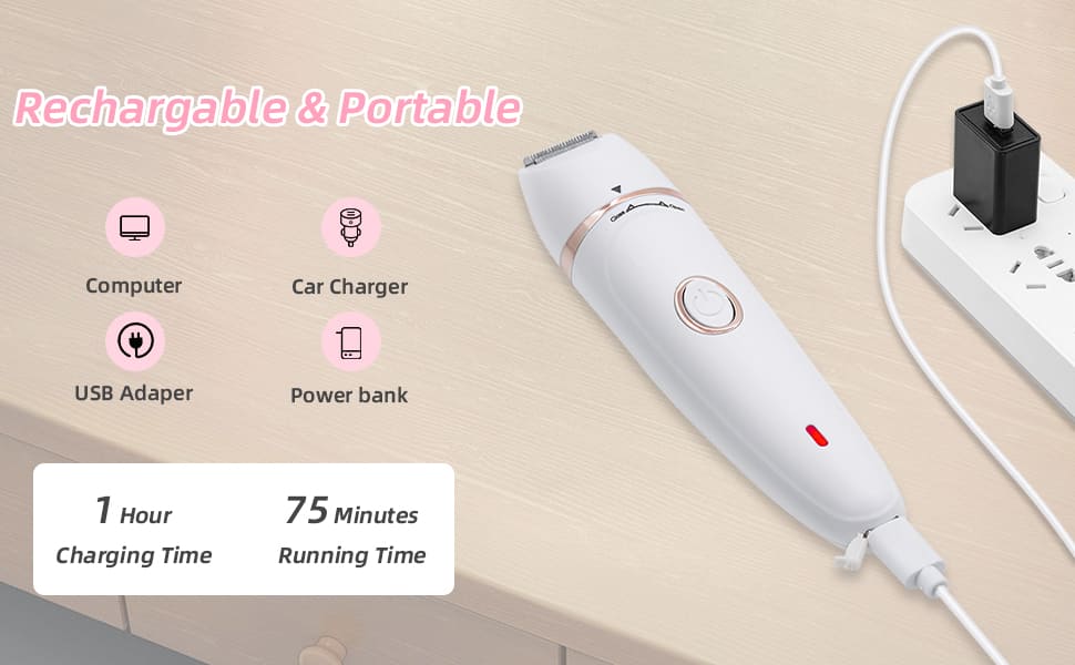 Mcbazel Cordless Electric Lady Shaver, Facial Epilators for Women, 7 in