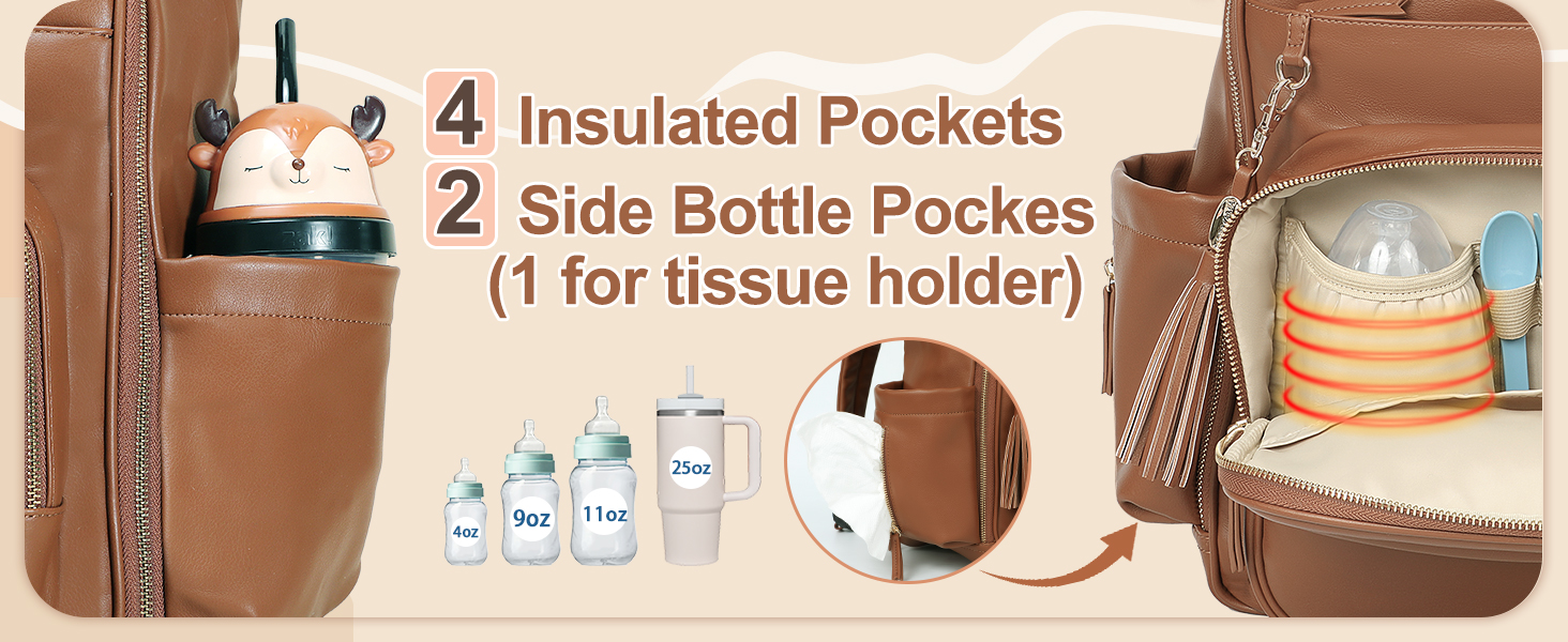 Omanmoli Diaper Bag Features a Functional,Wide Opening with 16 Pockets