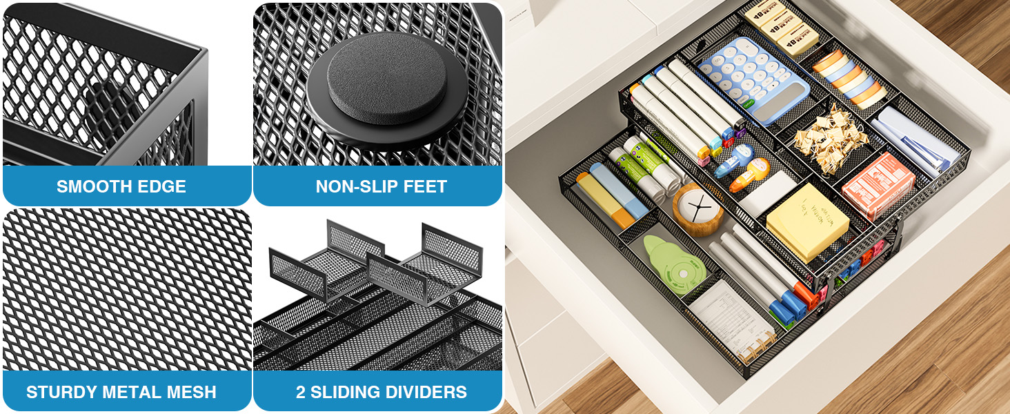 desk drawer organizer tray