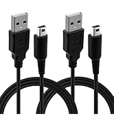 Mcbazel 3ds USB Charger, 2Pcs USB Power Charging Cable Cord for Nintendo DSI / (New) 3DS (XL) / (...
