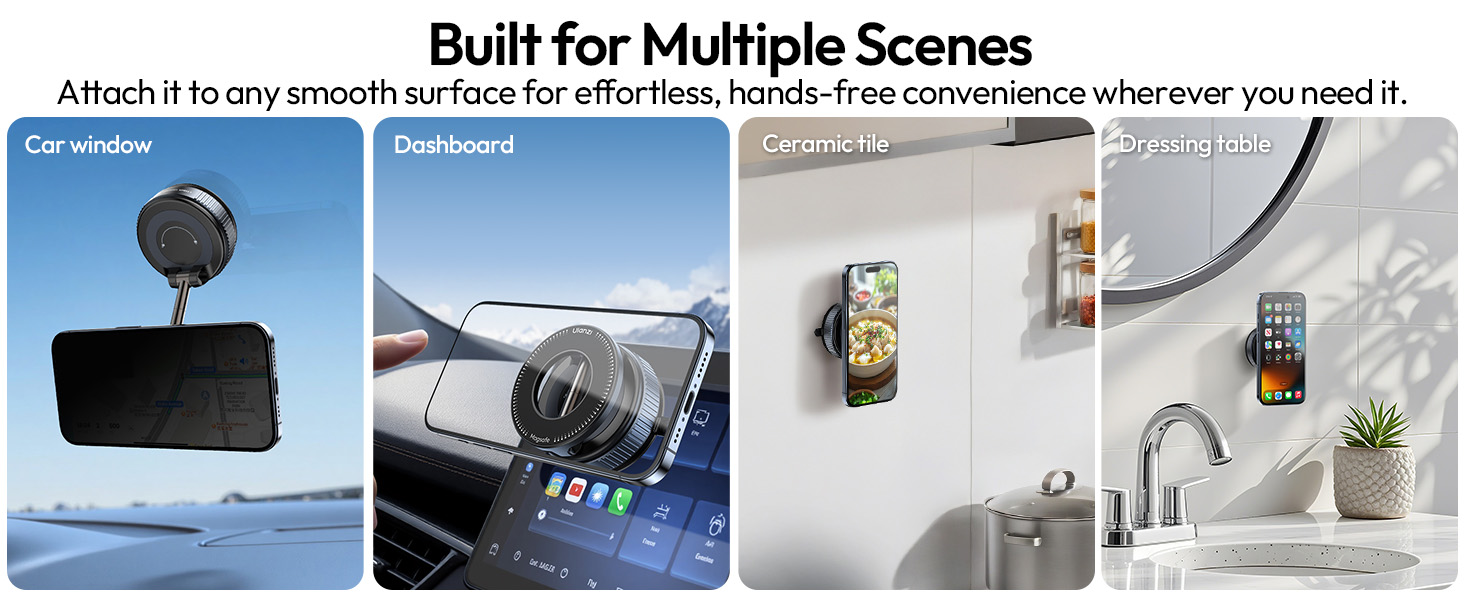 ULANZI Upgraded Smartphone Vacuum Suction Mount(Black)