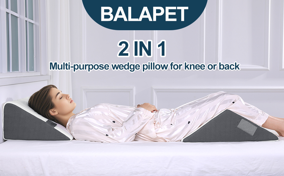 BALAPET Adjustable Leg Elevation Pillow Foam Bed Wedge for