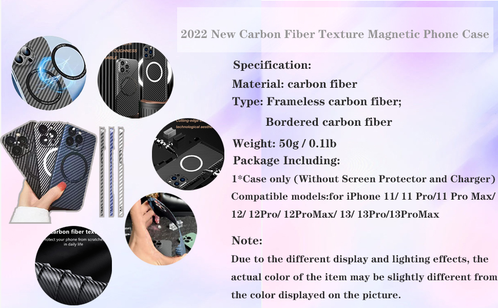 Carbon Fiber Texture Wireless Charging for iPhone