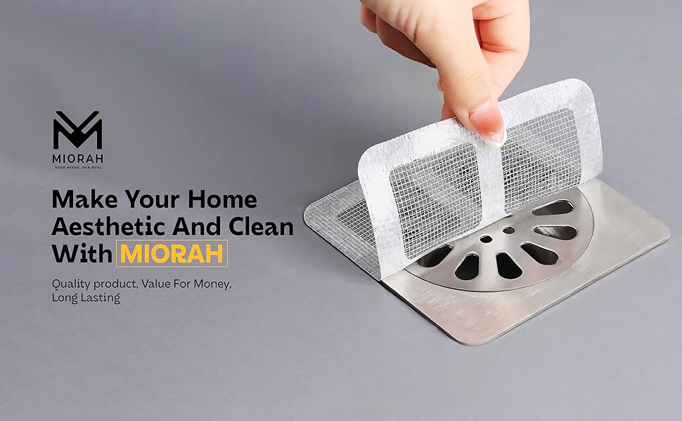 20 Disposable Shower Drain Cover Hair Catcher Mesh Stickers