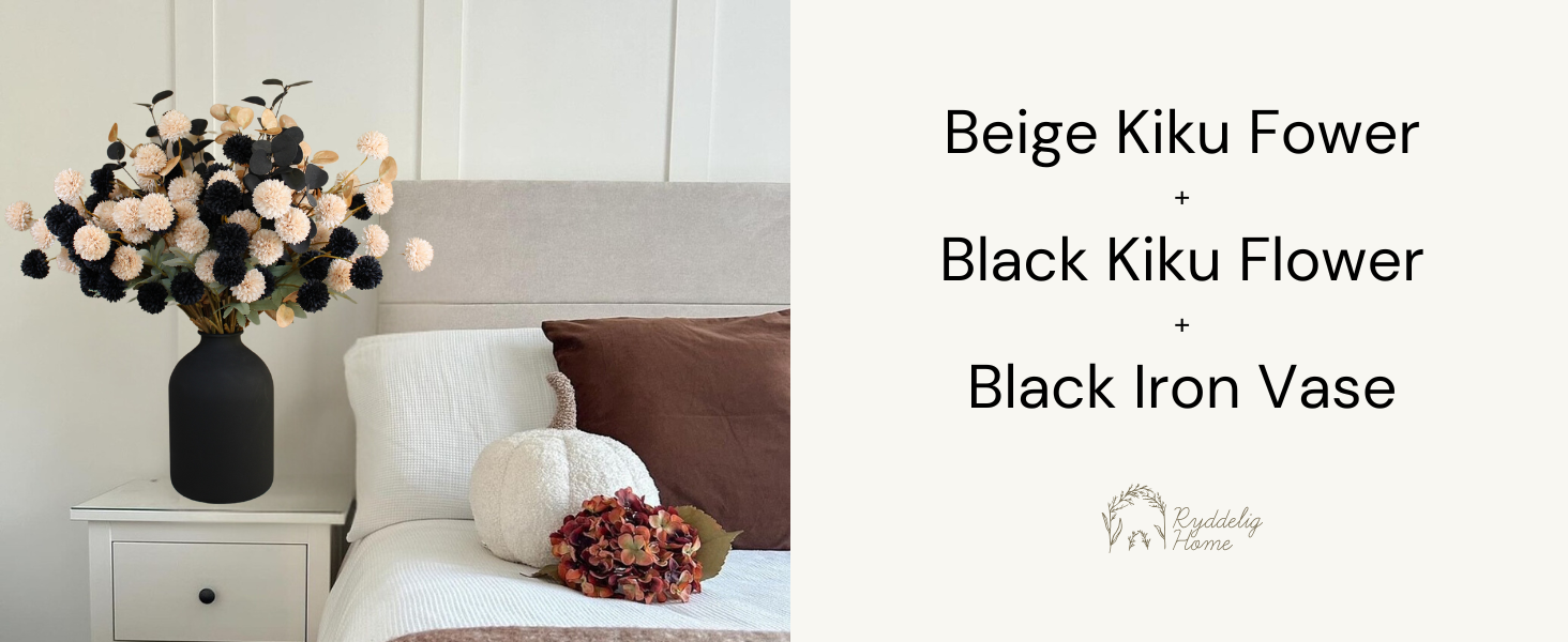 beige room decor, black decor,floral picks, floral arrangements for table centerpiece artificial