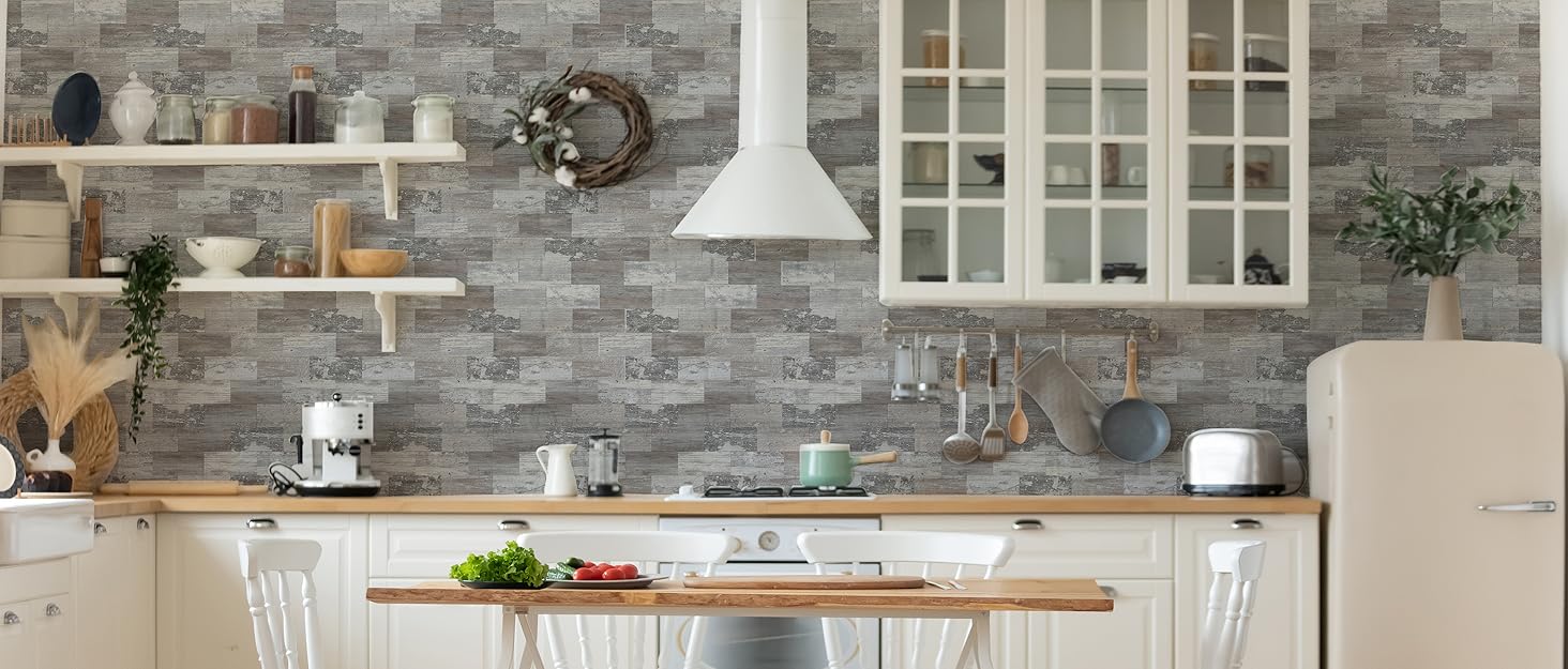 Yipscazo 5 Sheets Peel and Stick Backsplash Tiles for Kitchen Wall, Adhesive Copper