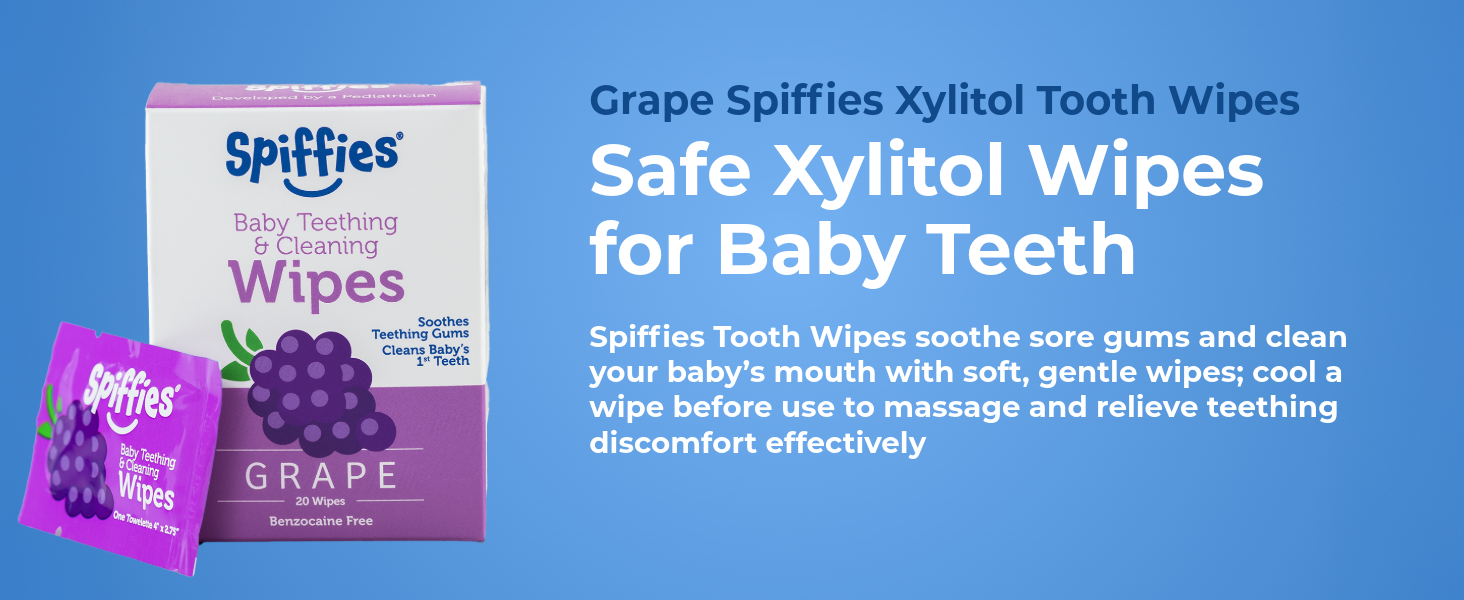 Baby mouth cleaner wipes for teething relief