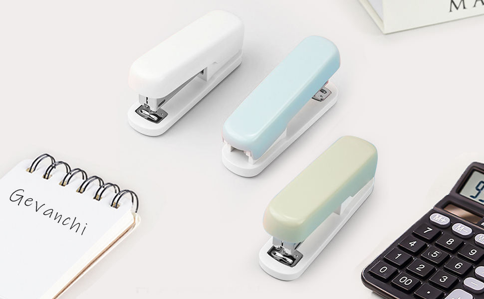 Gevanchi Mini Stapler, 20 Sheet Small Stapler Cute Stapler