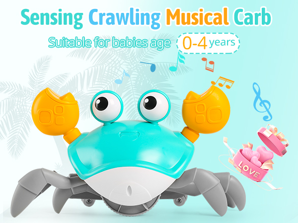 crawling crab baby toy