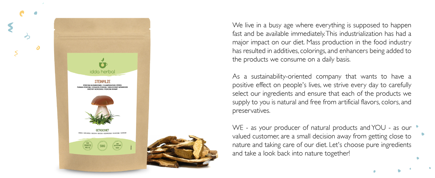 Dried porcini mushrooms idda herbal uk
