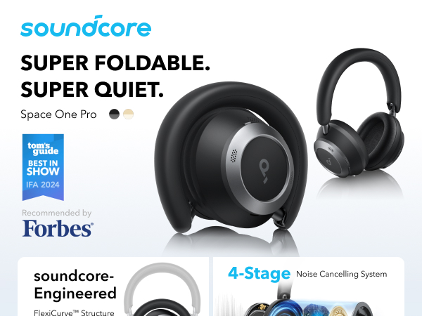 soundcore Space One Pro by Anker, Adaptive Active Noise