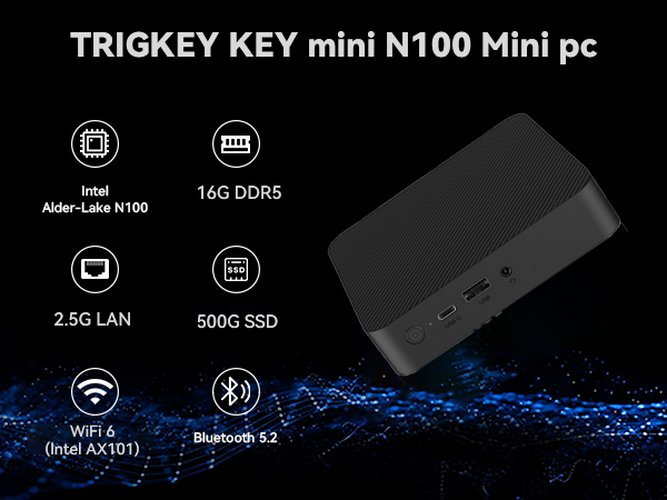 Amazon.com: TRIGKEY Mini PC Key mini N100, Intel Alder Lake