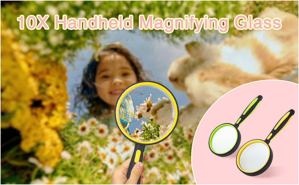 ELTVISII 10X portable magnifying glass 2 pack