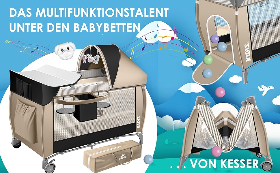 3-in-1 baby bed 