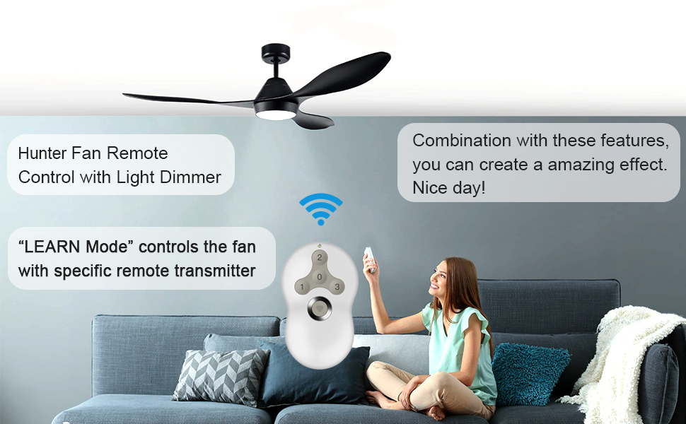 SelfLearning Ceiling Fan Remote Control Kit with Receiver