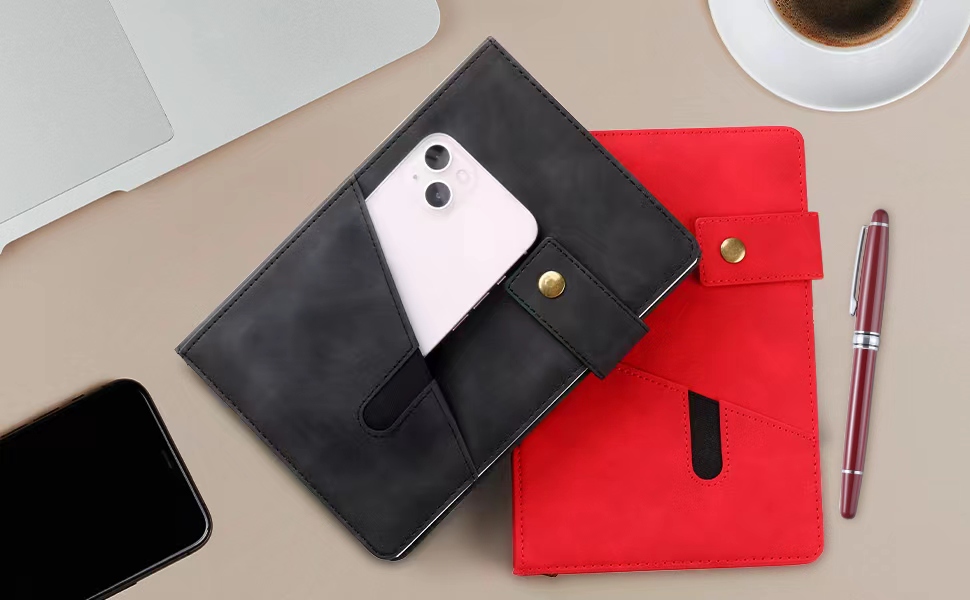 Mousbull A5 Leather Journal Notebook with Pen, 200 Pages