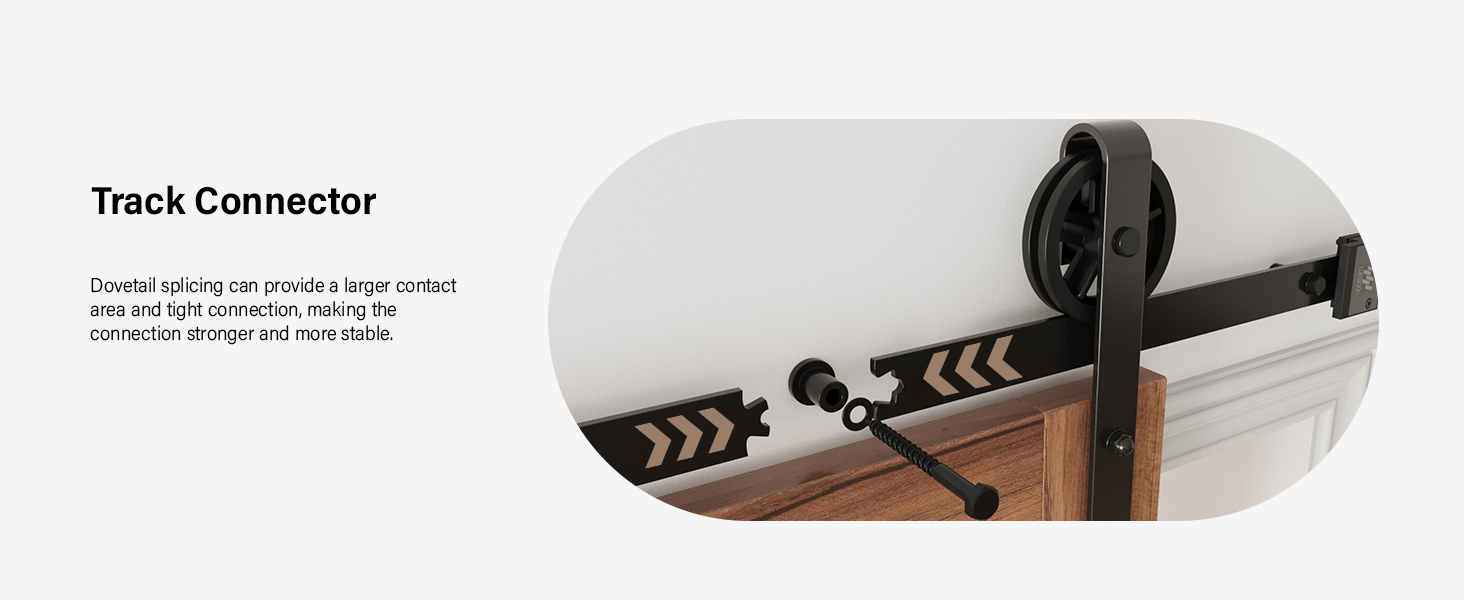 WINSOON 6.6FT Barn Door Hardware Kit, Basic Sliding Barn Door Hardware