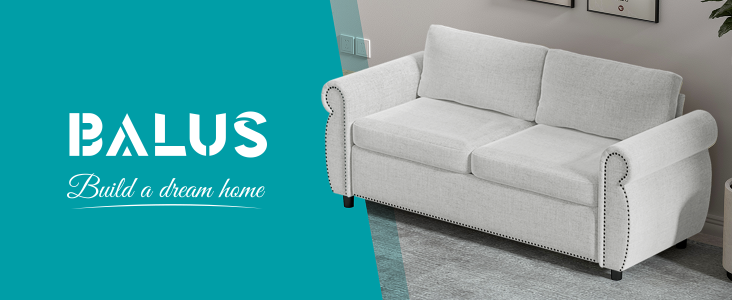 BALUS Pull Out Sofa Bed, 2in1 Convertible Pull Out Couch