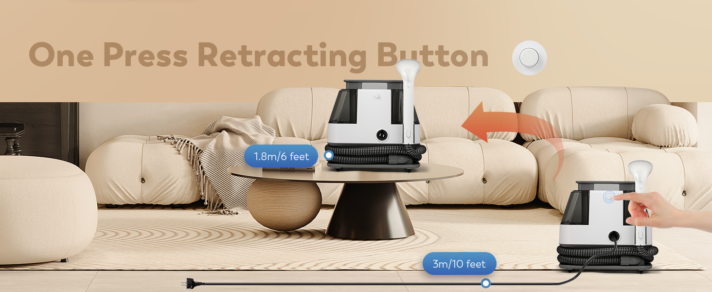 Hapyvergo Upholstery Cleaner Machine 15KPa Portable Carpet