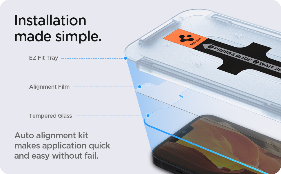 Spigen EZ Fit Tempered Glass Screen Protector for iPhone 13 Mini 2