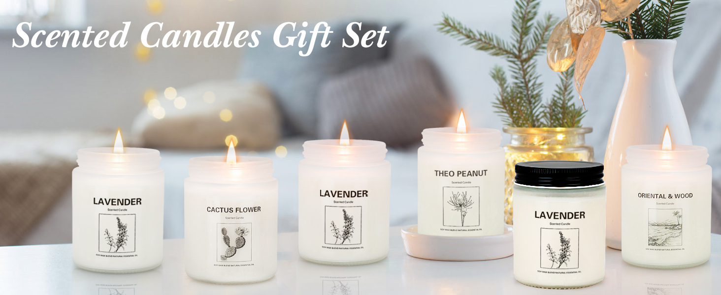 6 Pack Candles for Home Scented
