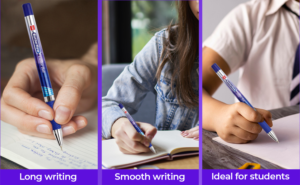 Cello Butterflow Classic Ball Pen Set Pack of 20 Ball Pens 20 Blue