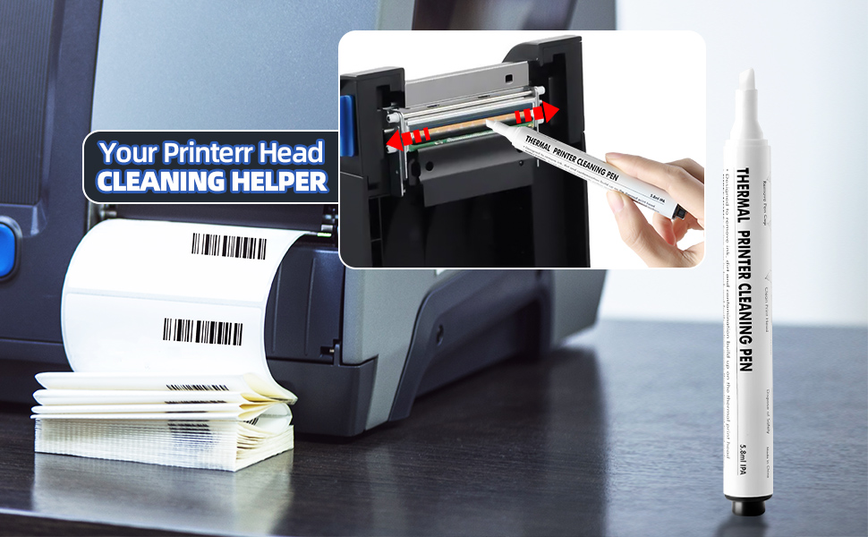 BIHYM Thermal Printer Cleaning Pen, Universal Printer Printhead Cleaning Pen