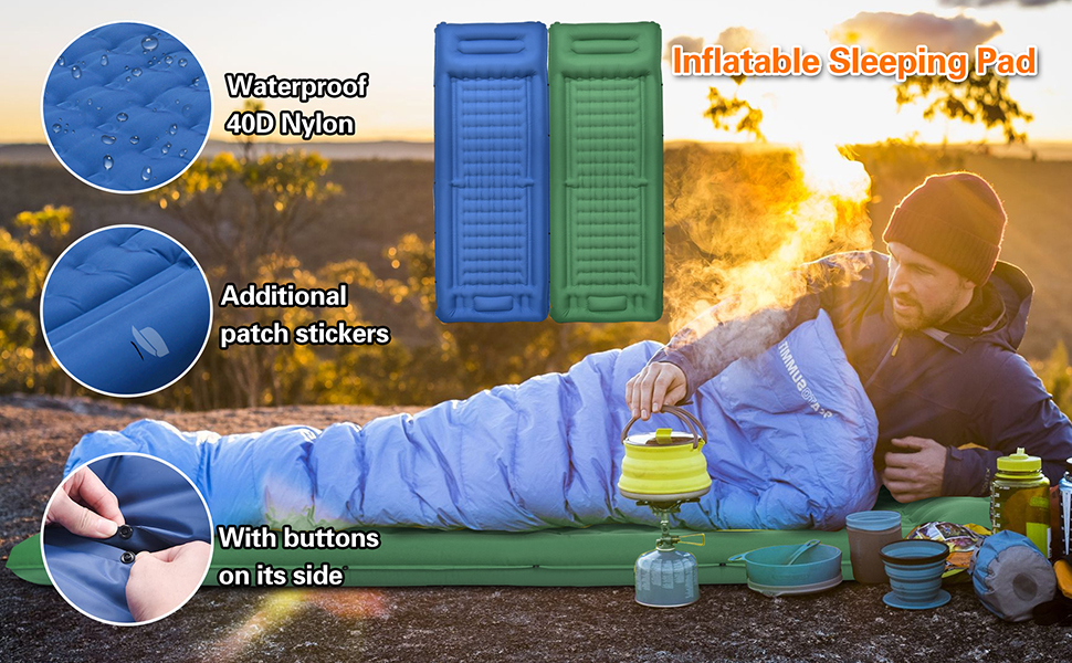 ORIEVIR Sleeping Pad Extra Thickness 5 Inch Camping Mattress 77"X28