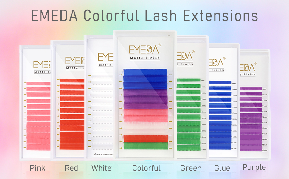 EMEDA COLORED LASH EXTENSIONS