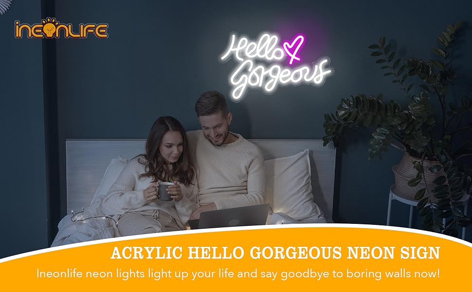Amazon.com : ineonlife Hello Gorgeous Neon Sign LED Neon ...