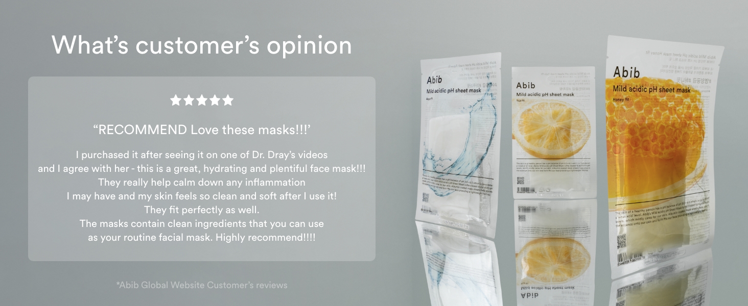 abib yuja fit mask customer opinion mild acidic