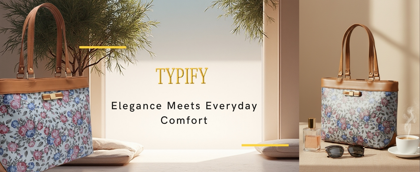 Women’s floral tote handbag