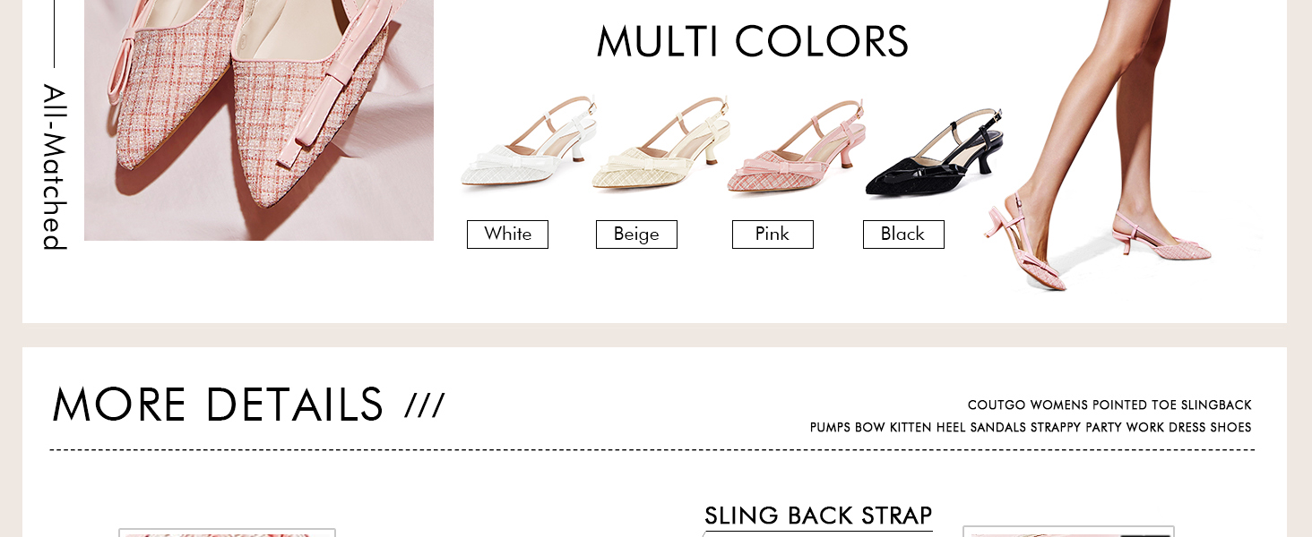 Women's Slingback Low Kitten Heels Tweed Closed Pointed Toe Bow Pumps Party Wedding Dress Shoes