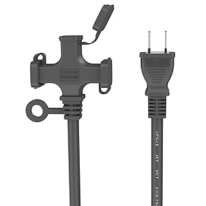 Amazon.co.jp: 延長コード 5m 3個口 キャップ付き 防塵