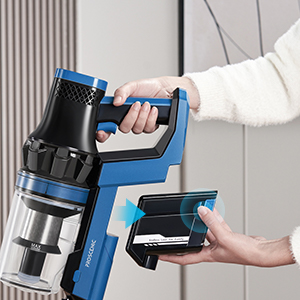 Proscenic I10 Cordless Vacuum Cleaner, VBoost Technology, 4 In 1 Hoover With 350W Motor, 3 Adjustable Modes, LED Touch Display, Removable Battery, 50min Runtime 17 1