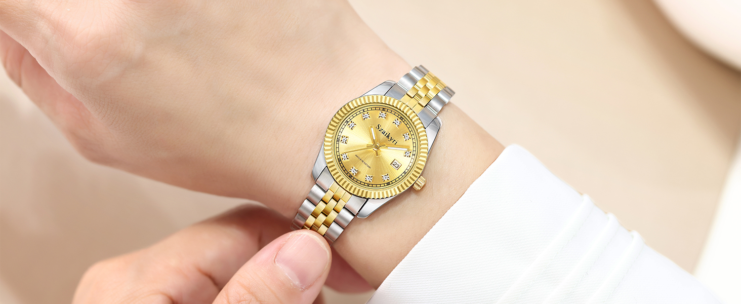 crystal accent watch women